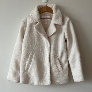 Joe Fresh White Peacoat Plush Design